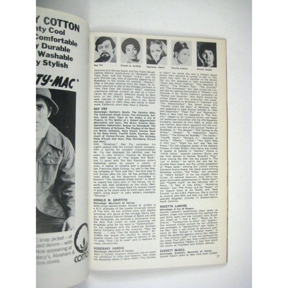 A Streetcar Named Desire 1973 Show Program Patricia Connolly Lincoln Center - Picture 7 of 9